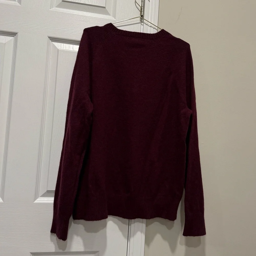 J. Crew Mercantile burgundy Wool Blend Men's Crewneck Sweater XL